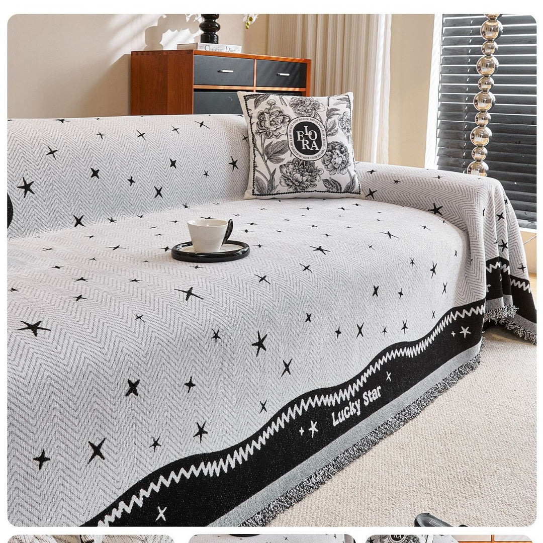 Cozy Decorative Fringe Sofa Throw Blanket