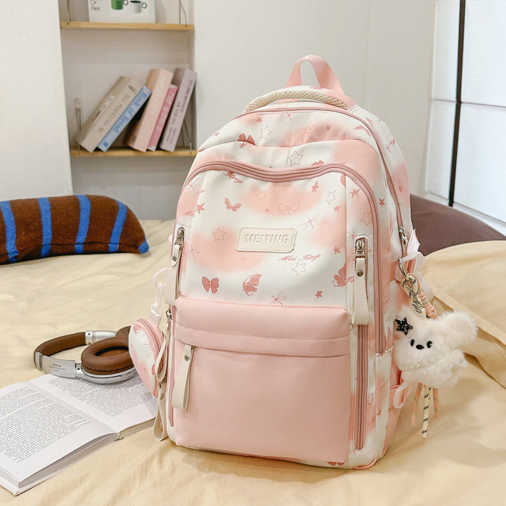 Playful Patterned School Backpack