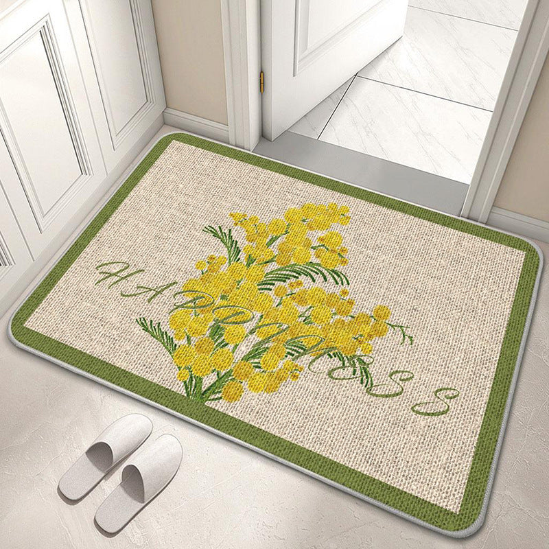 Decorative Floral Welcome Mat Kalsten