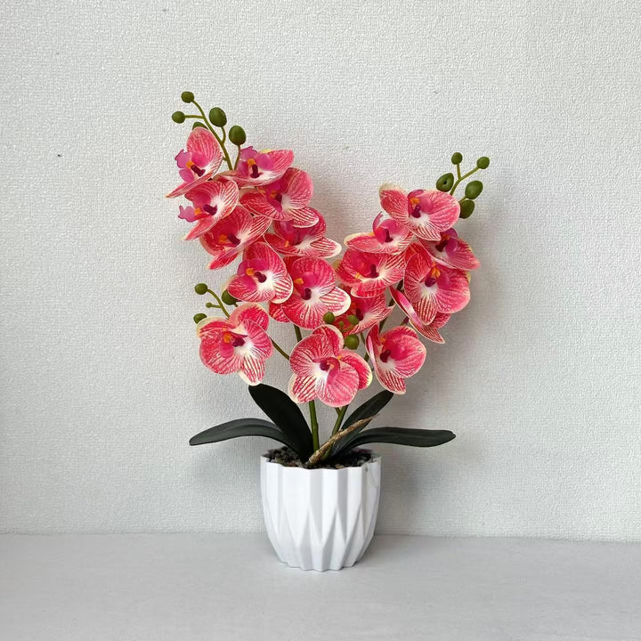 Decorative Artificial Orchid Arrangement for Indoor Home Display
