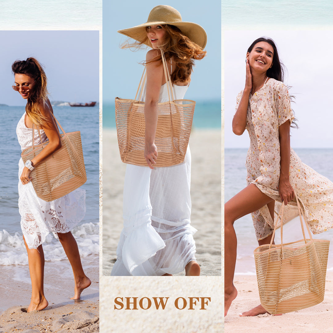 Spacious mesh beach bag Kalsten