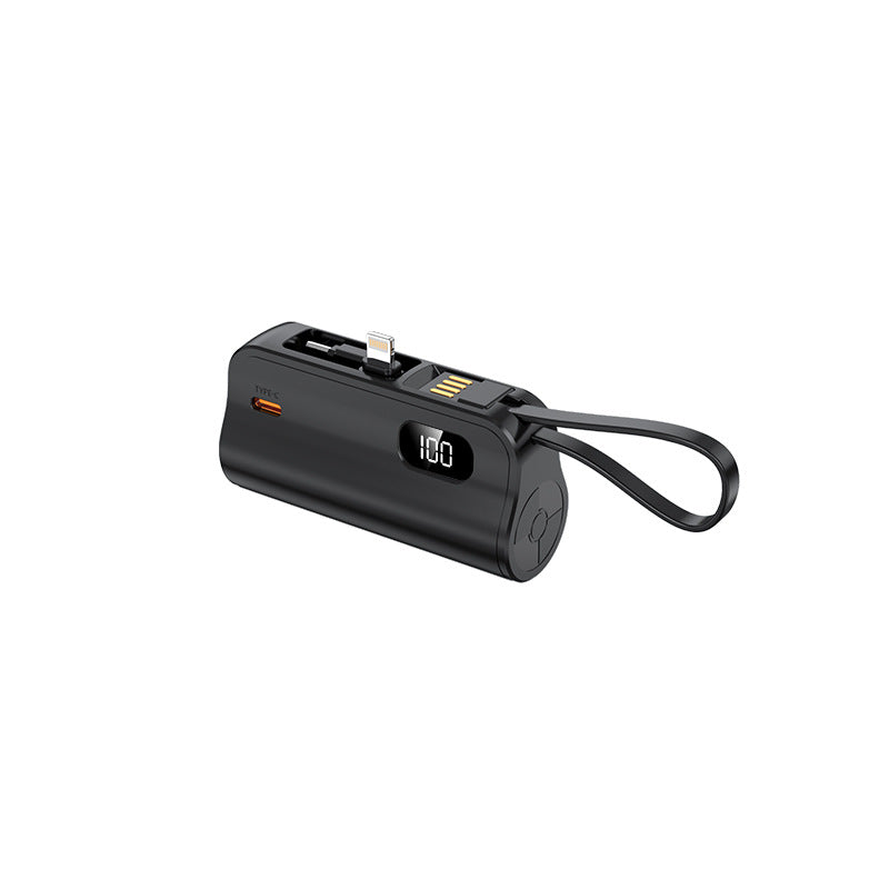 Portable power bank with integrated cables and LED display Kalsten