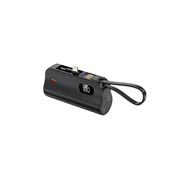Portable power bank with integrated cables and LED display Kalsten