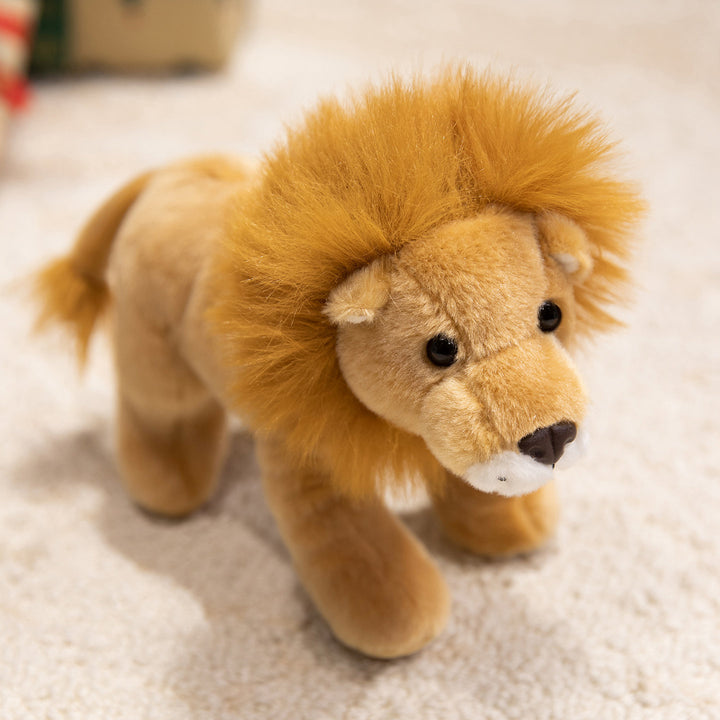 Realistic Plush Lion Companion with Full Fluffy Mane and Poseable Legs Kalsten