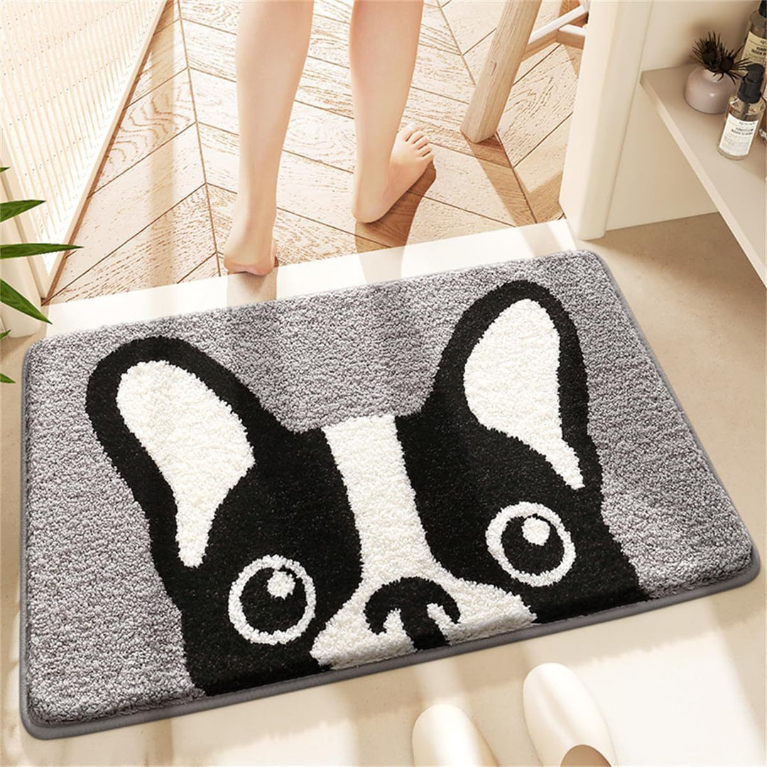 Decorative Dog-Themed Bath Mat