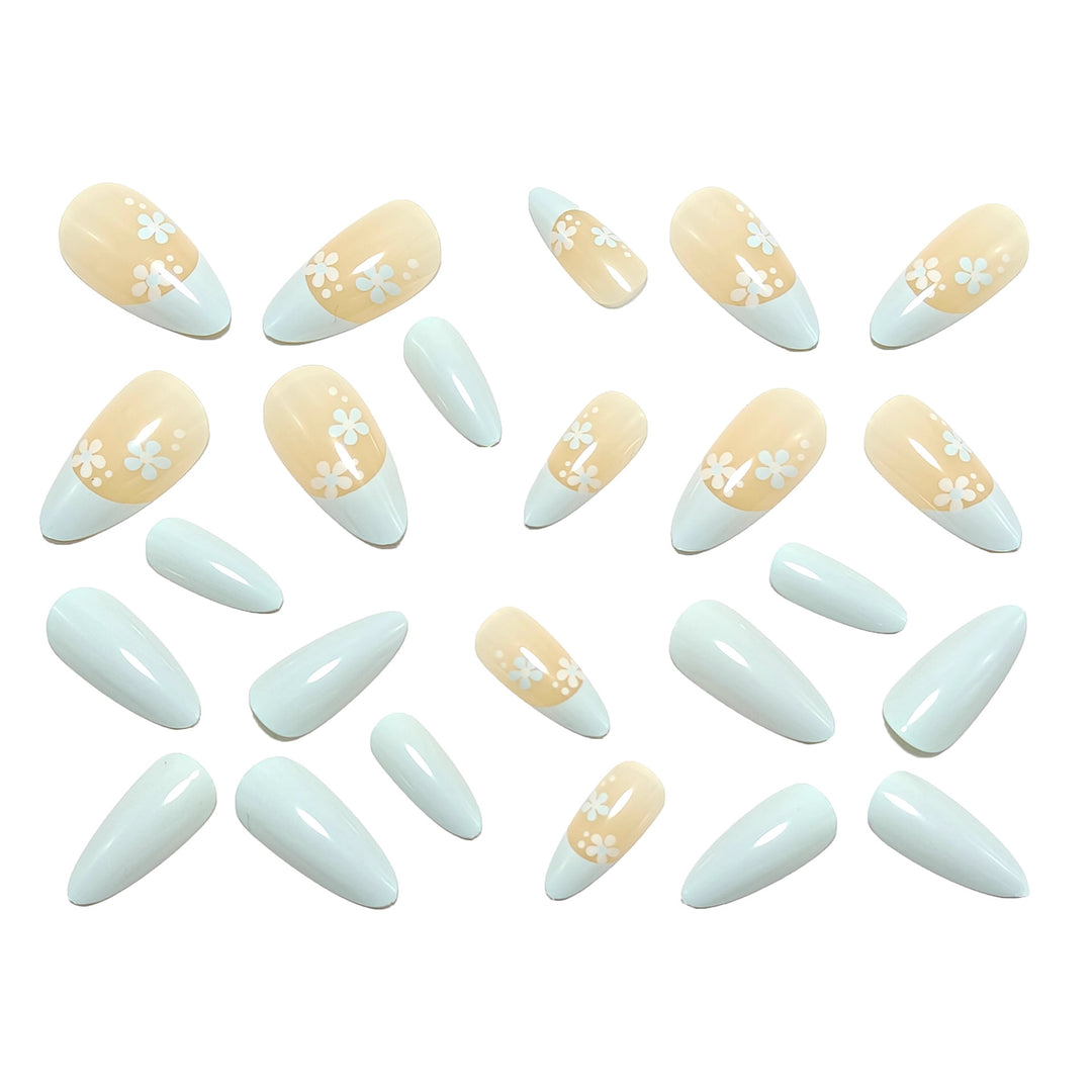 Artificial nails in elegant floral design Kalsten