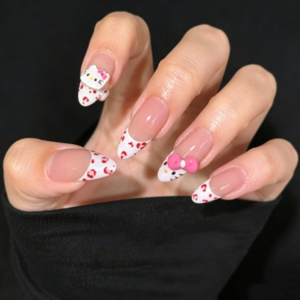 Artistic Press-On Nail Set with Celestial Design Kalsten