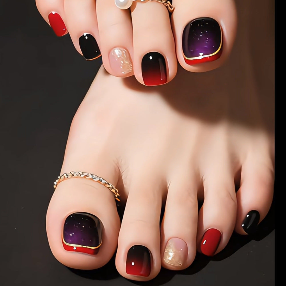 Artistic Ombre Press-On Toenails Kalsten