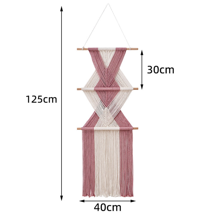 Macramé Wall Decor with Geometric Pattern Kalsten