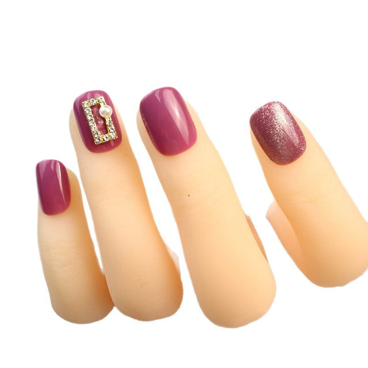 Elegant Rhinestone Embellished Press-On Nails