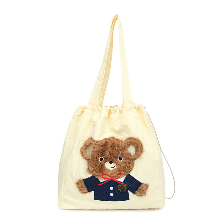 Cute Cartoon-Themed Drawstring Tote Bag