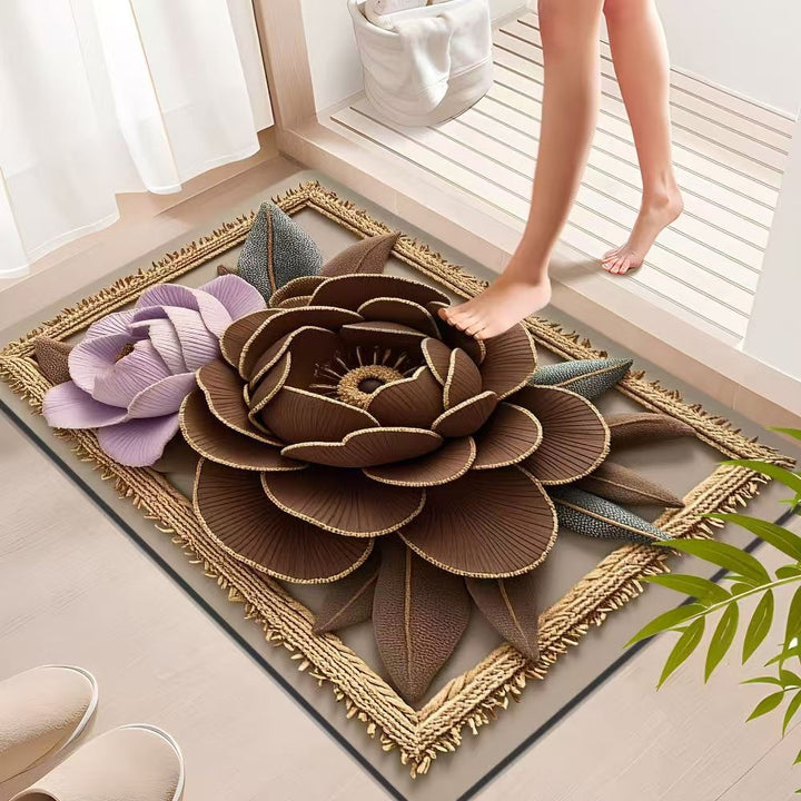 Decorative Floral Bath Mat Kalsten