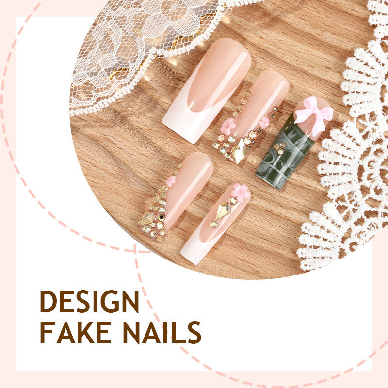 Acrylic Nail Set with Luxurious Decorations Kalsten