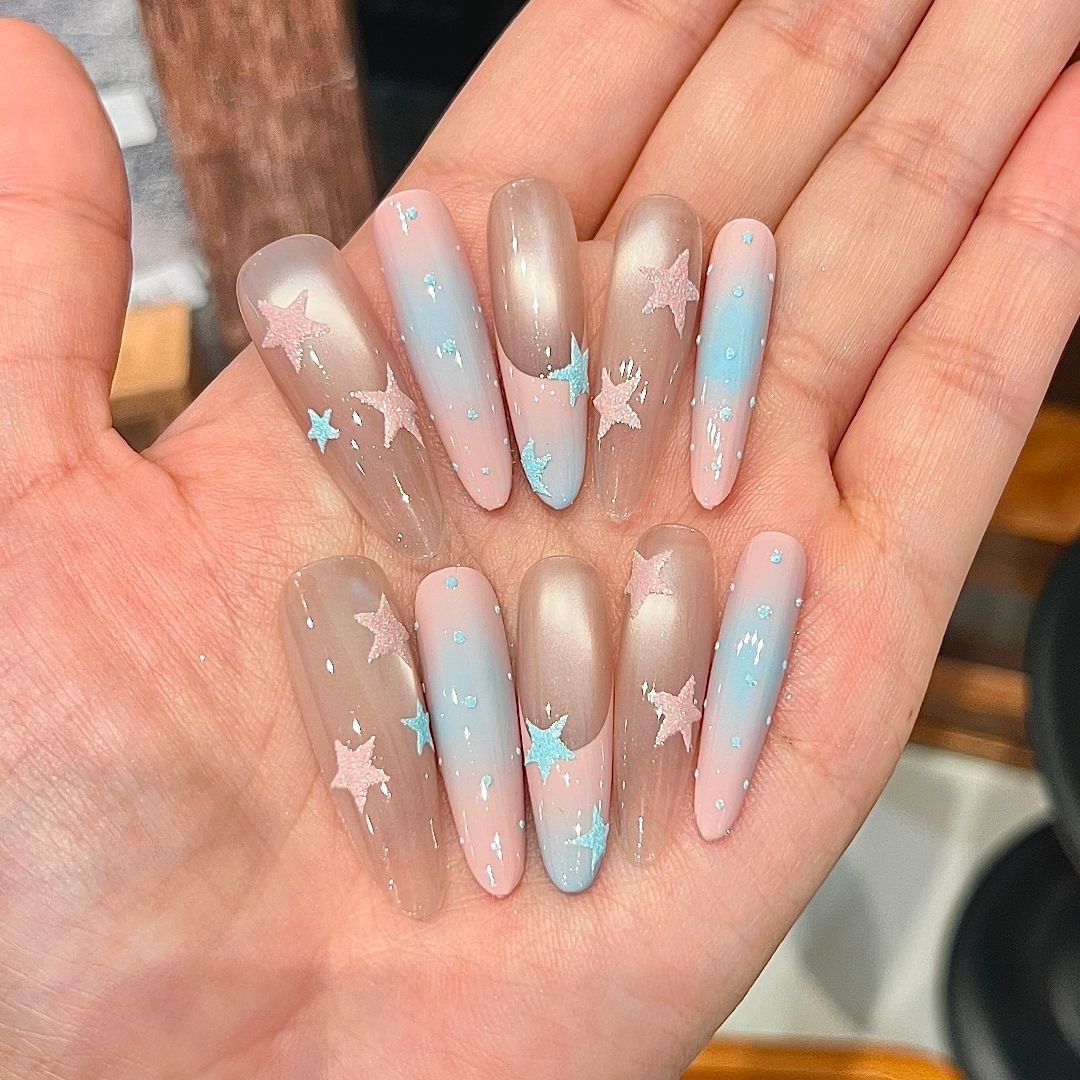 Artistic Long Stiletto Nail Enhancements Kalsten