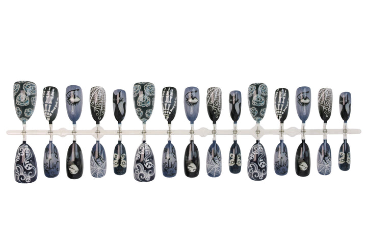 Halloween Artificial Nail Set with Unique Spooky Designs Kalsten