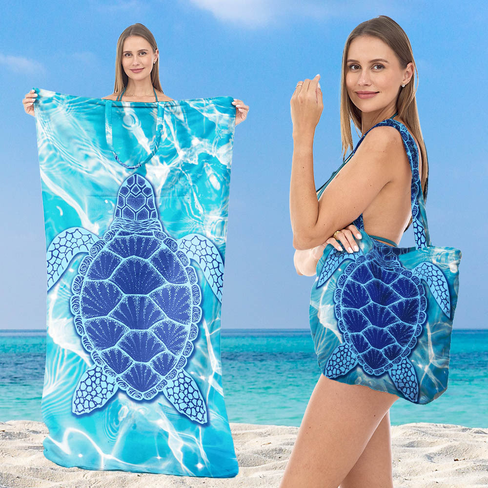 Beach towel with creative sea turtle pattern Kalsten