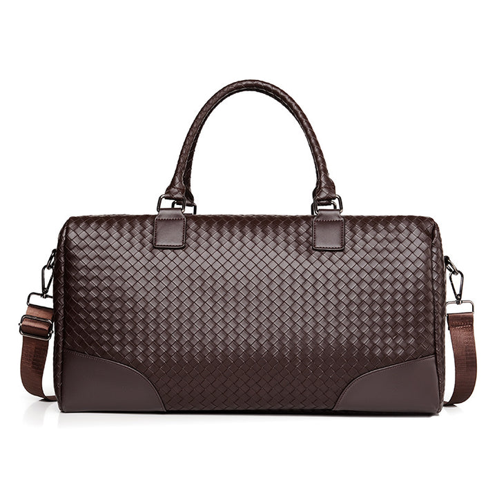 Woven Leather Travel Duffel Kalsten