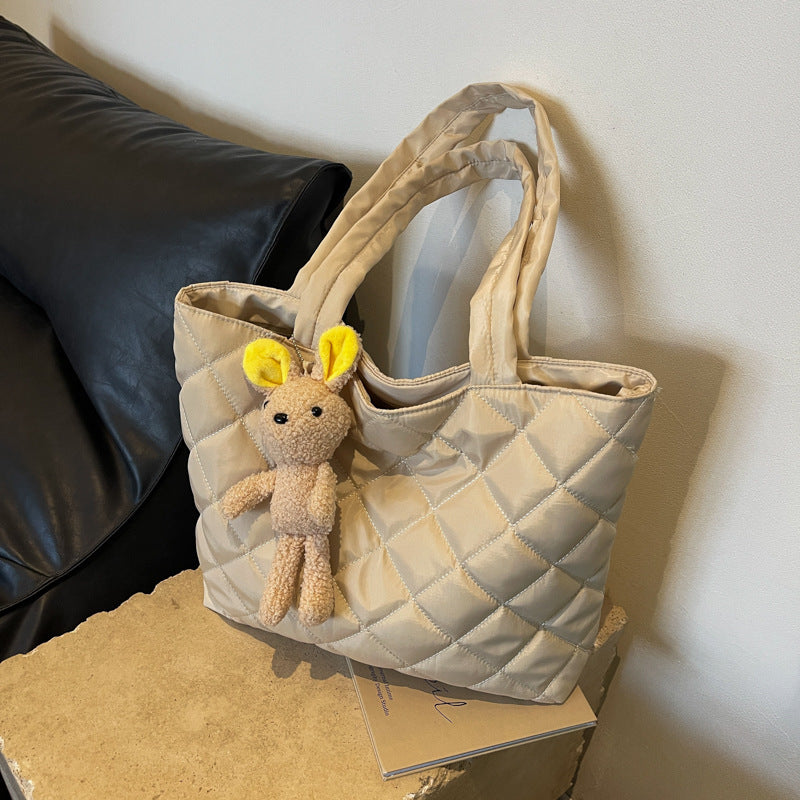 Quilted Soft Tote Bag