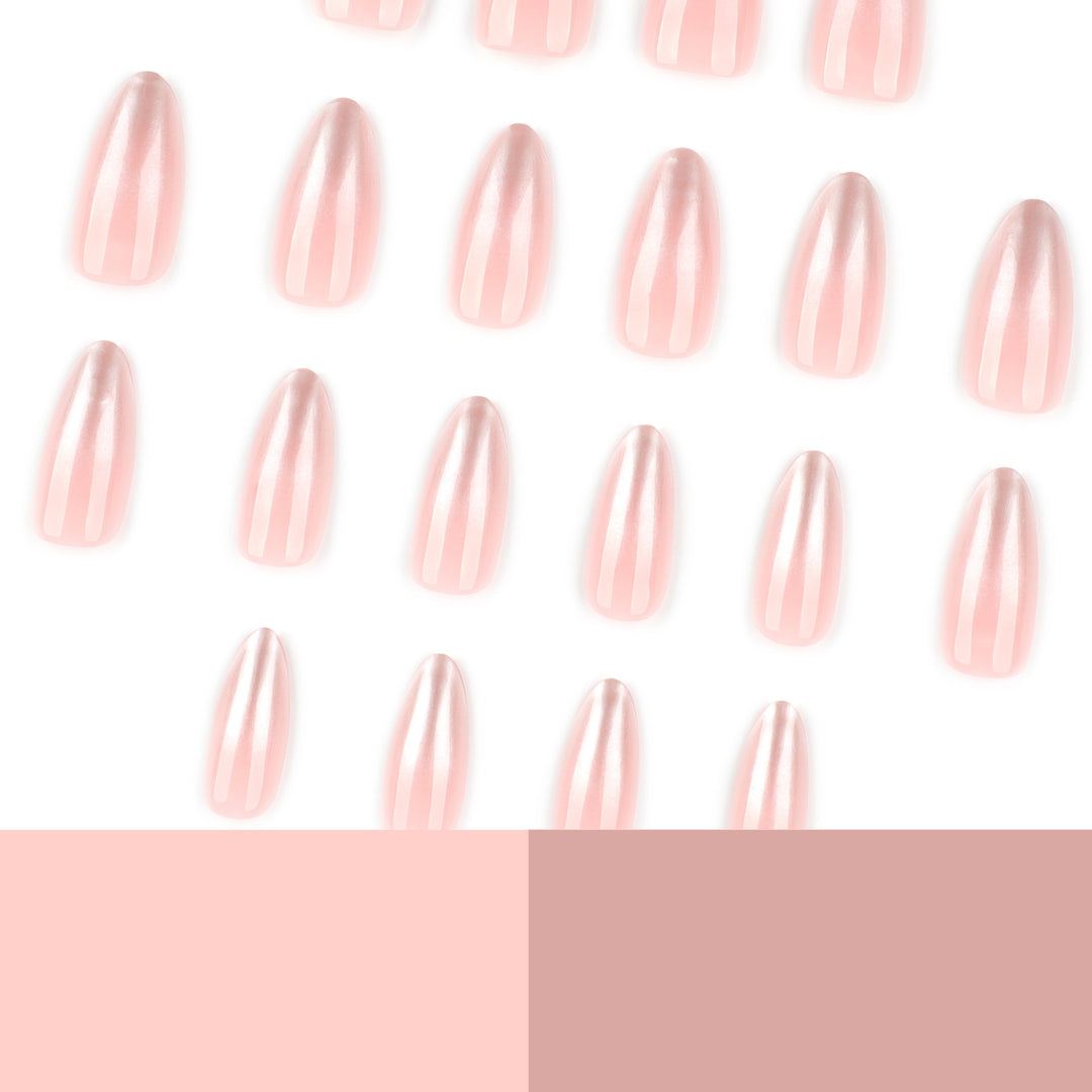 Exquisite Nail Extensions with Elegant Gradient and Glossy Tips Kalsten