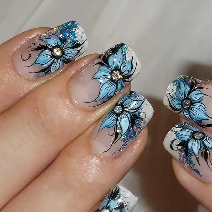 Artificial nails with floral details Kalsten