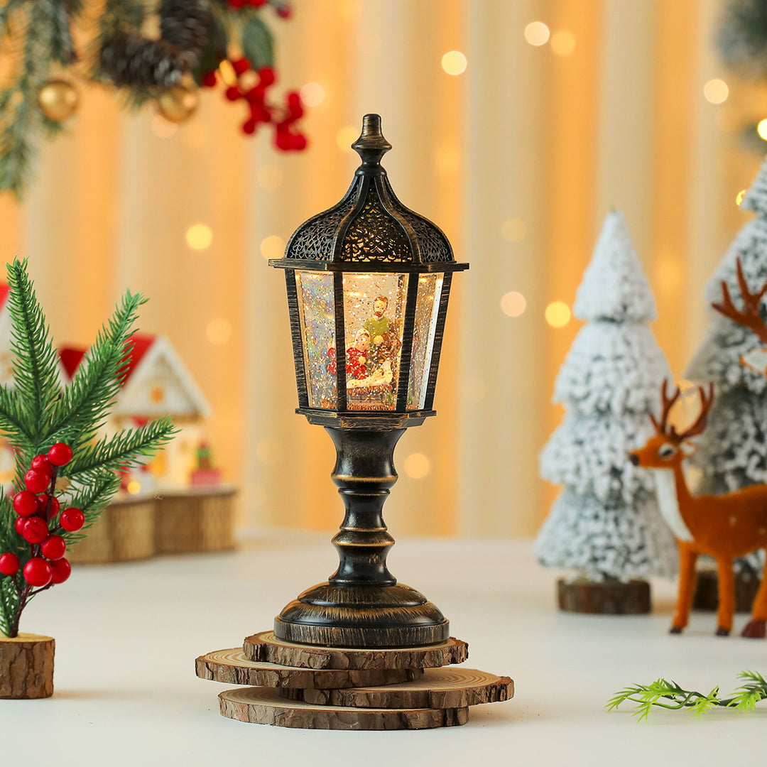 Decorative Lantern with Santa Scene Kalsten