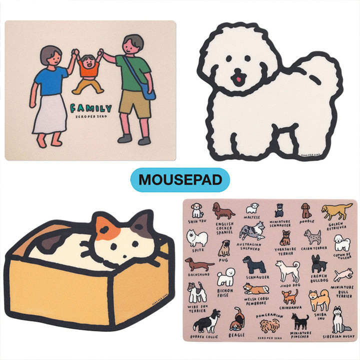 Cute Dog-Themed Mouse Pad