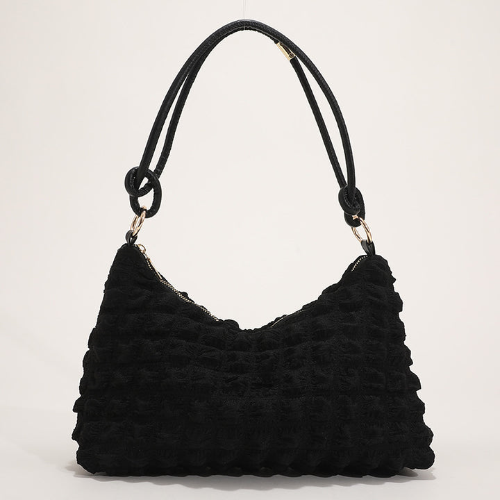 Textured Plush Handbag