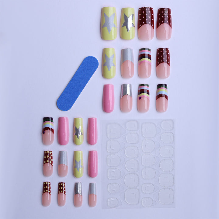 Artificial nails with creative designs and 3D accents Kalsten