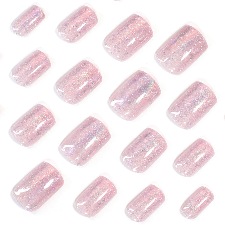 Elegant Nail Art with Glitter and Ombre Effect Kalsten