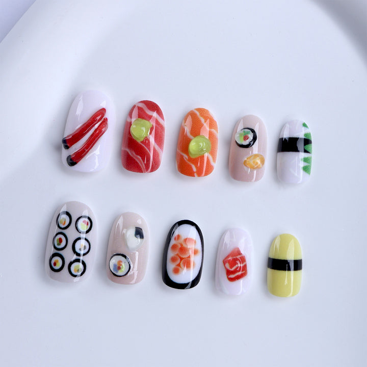 Artful Nail Art in Sushi Design Kalsten