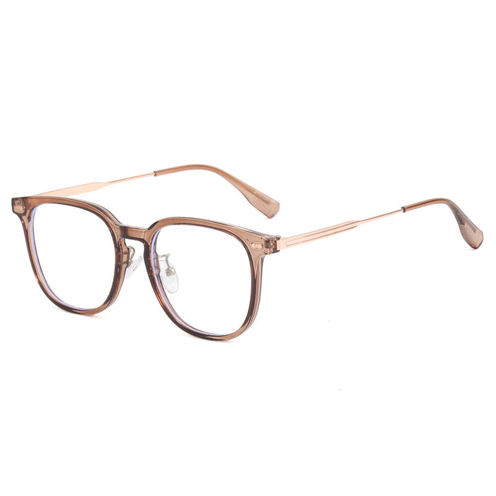 Women's clear rectangular glasses with delicate metal frame Kalsten