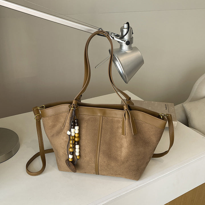 Chic Suede Tote Handbag