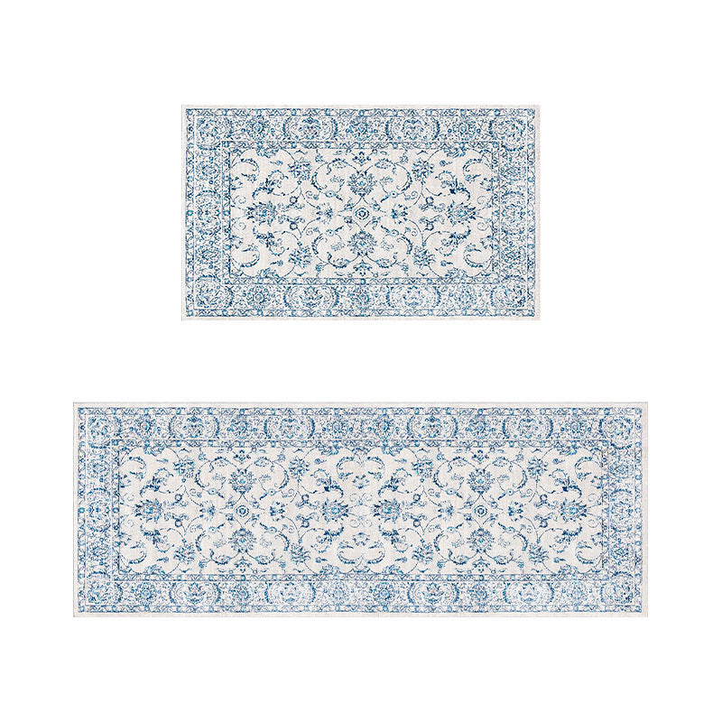 Vintage Floral Pattern Area Mat Set Kalsten