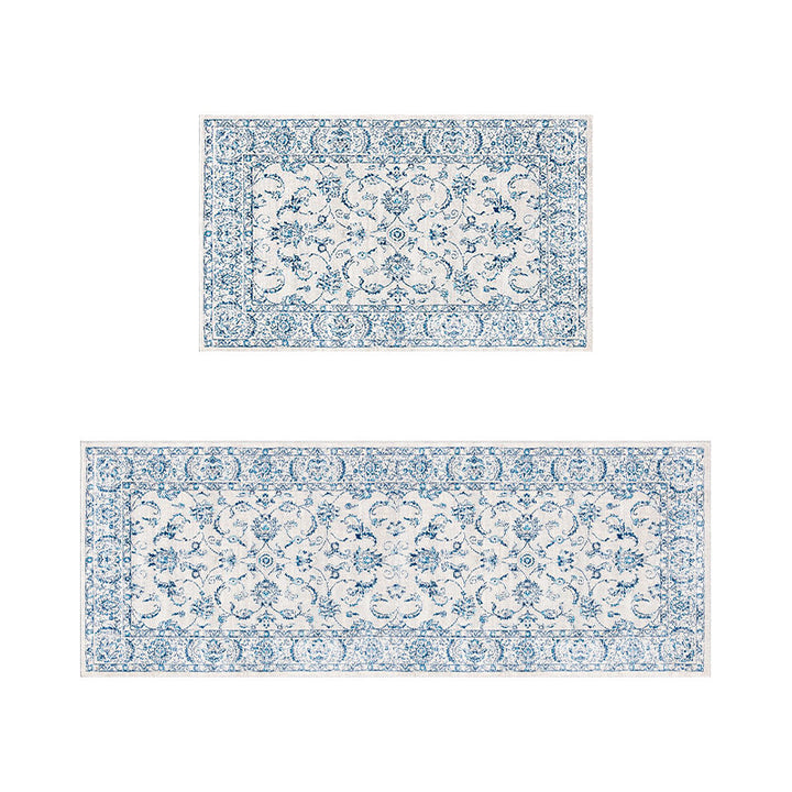 Vintage Floral Pattern Area Mat Set Kalsten