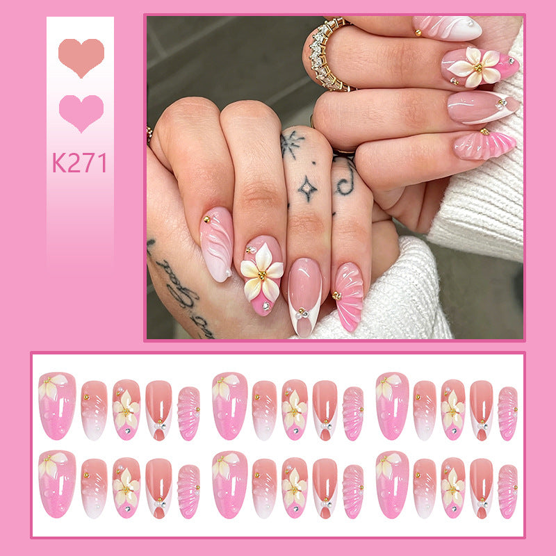 Artificial nails with enchanting flower motifs Kalsten