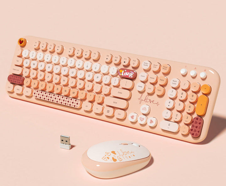 Cute-Themed Wireless Keyboard and Mouse Set Kalsten