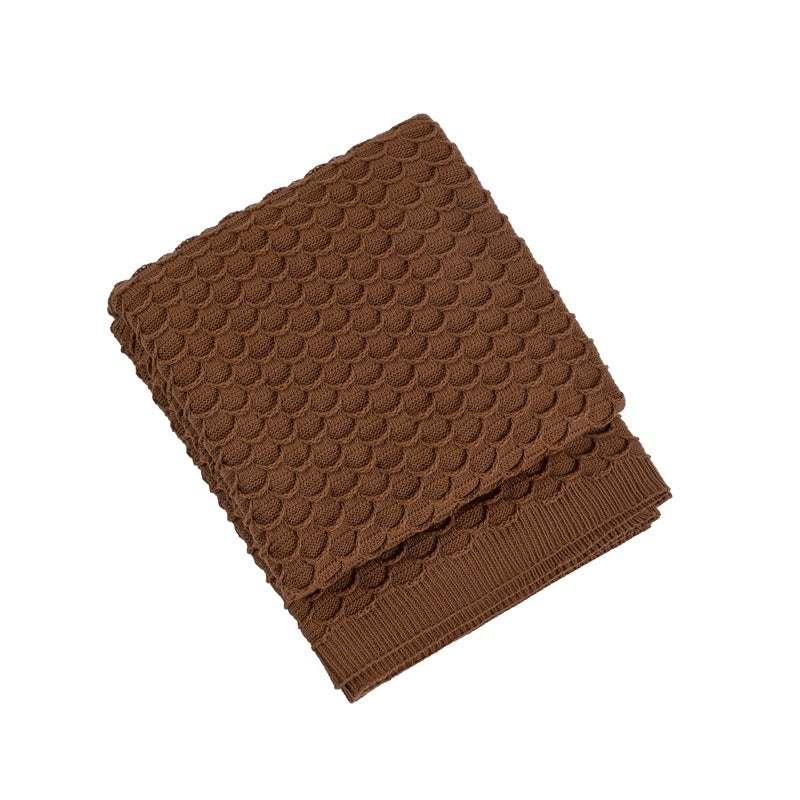 Textured Knit Throw Blanket
