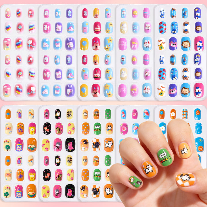 Creative Cartoon-Themed Press-On Nail Collection Kalsten