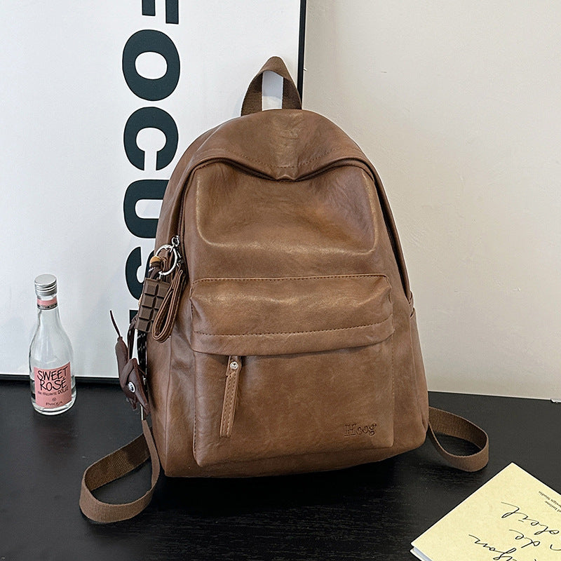 Elegant Casual Leather Backpack