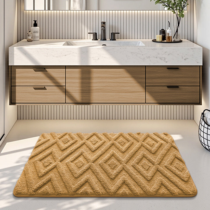 Plush Textured Bathroom Mat
