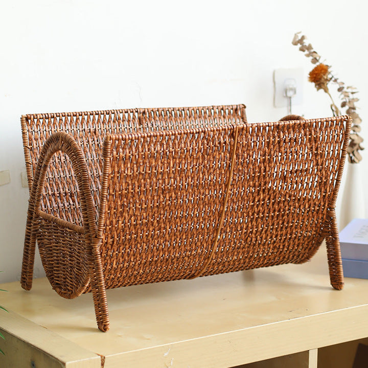 Handwoven Rectangular Magazine Holder Kalsten