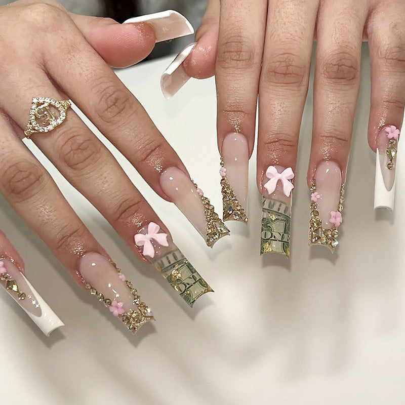 Acrylic Nail Set with Luxurious Decorations Kalsten