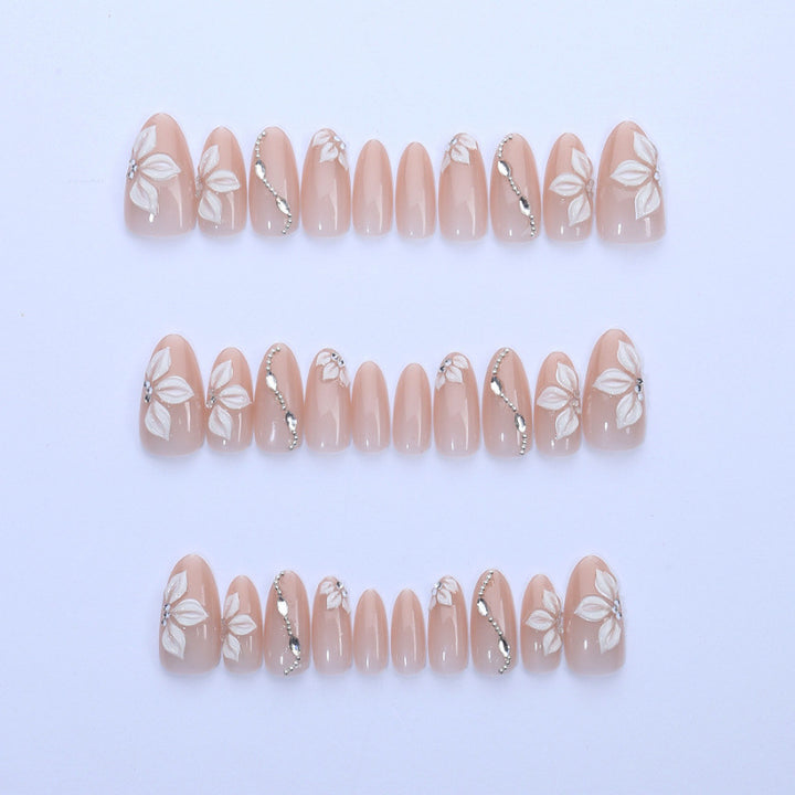 Elegant Floral Design Press-On Nail Set Kalsten