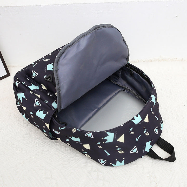 Stylish backpack with separate lunch container and pencil case Kalsten