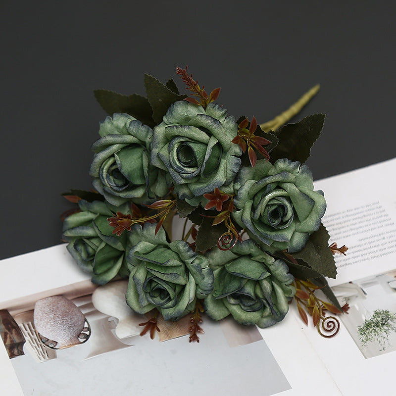Decorative Faux Rose Bouquet for Indoor Display
