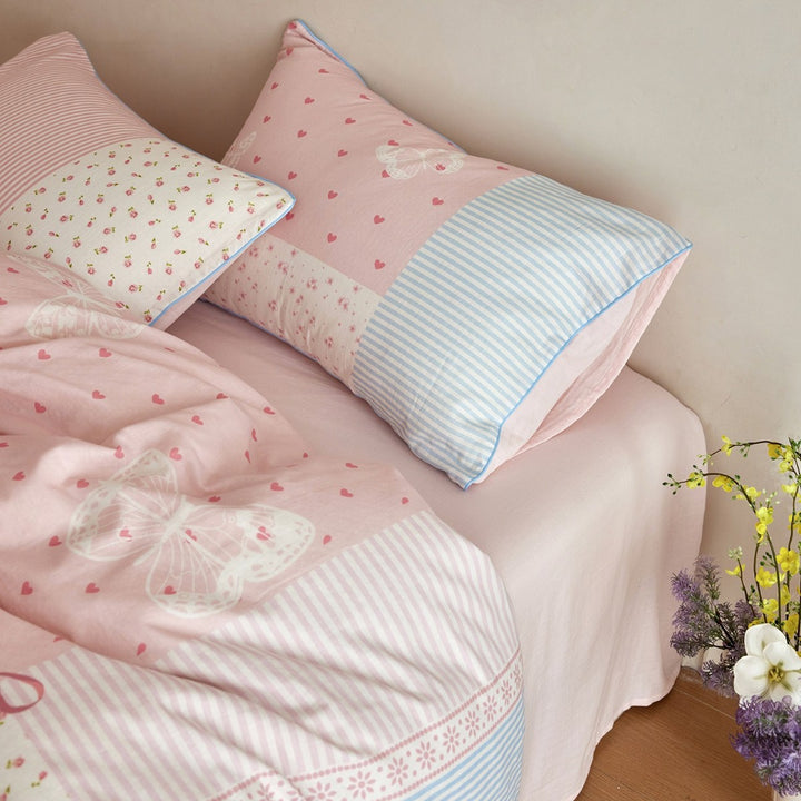 Patchwork Cotton Bedding Set in Vintage Patchwork Design
