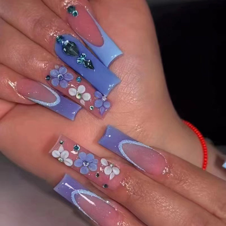 Glamorous Glittery Stiletto Press-On Nails Kalsten