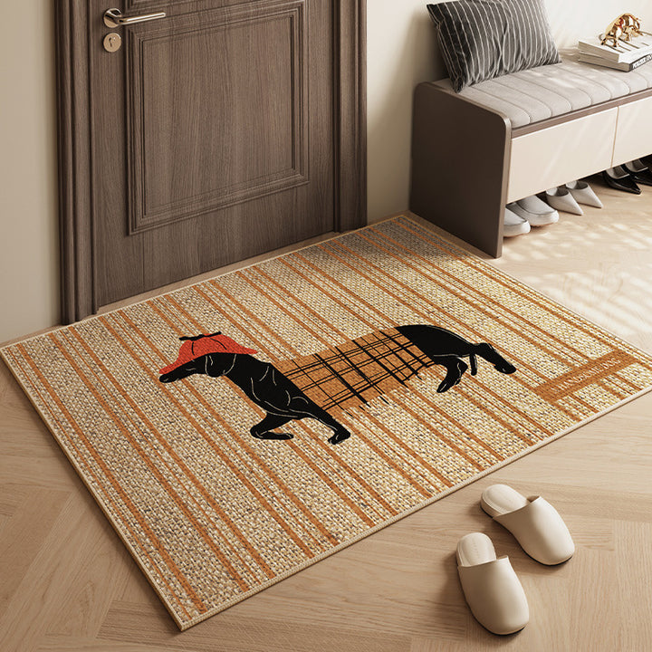 Decorative Dachshund Print Area Mat Kalsten