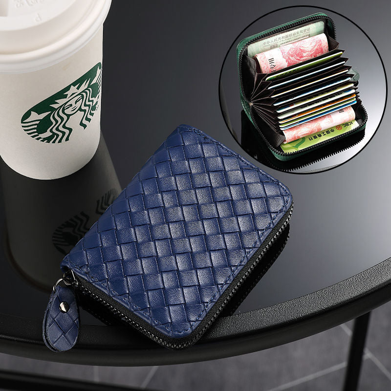 Compact Woven Zippered Card Holder Kalsten