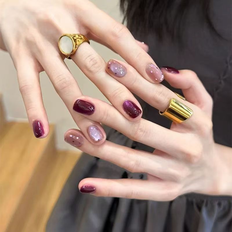 Ombre Glitter Press-On Nail Set Kalsten